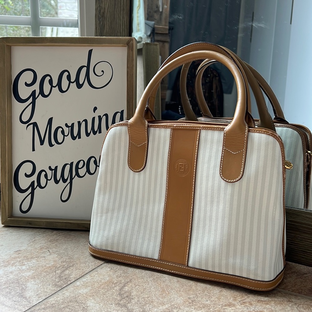 Fendi cream pequin bag
